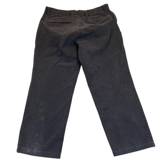 Dockers Men's Pants Size 36x31 Chino Flat Front Classic Casual Charcoal Gray - Picture 2 of 13
